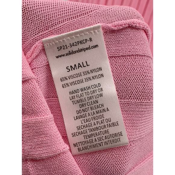 SOLID & STRIPED Women's Light Pink The Aubrey Ribbed V-Neck Maxi Dress SZ S - Picture 11 of 11